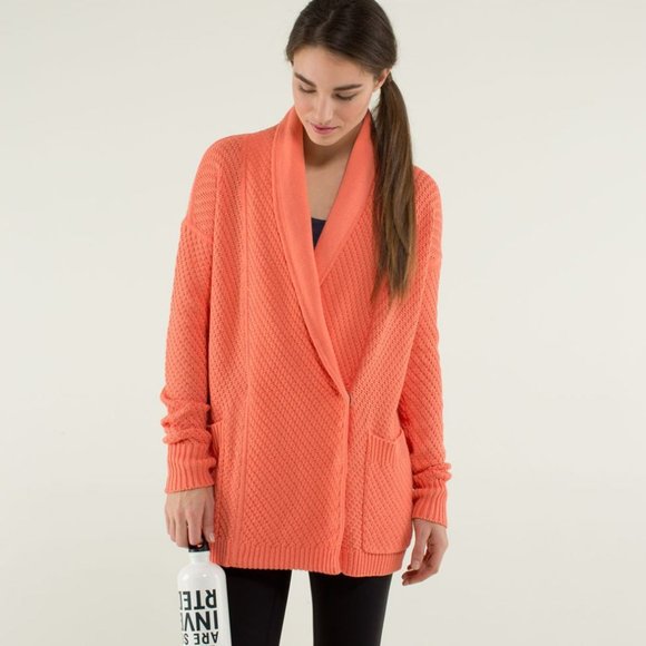 LULULEMON Post Practice Coral Cardi - Picture 1 of 7
